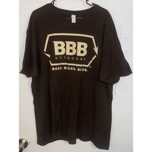 BBB Outdoors Bass Bucks‎ Birds T Shirt Tultex Brown Size XXL